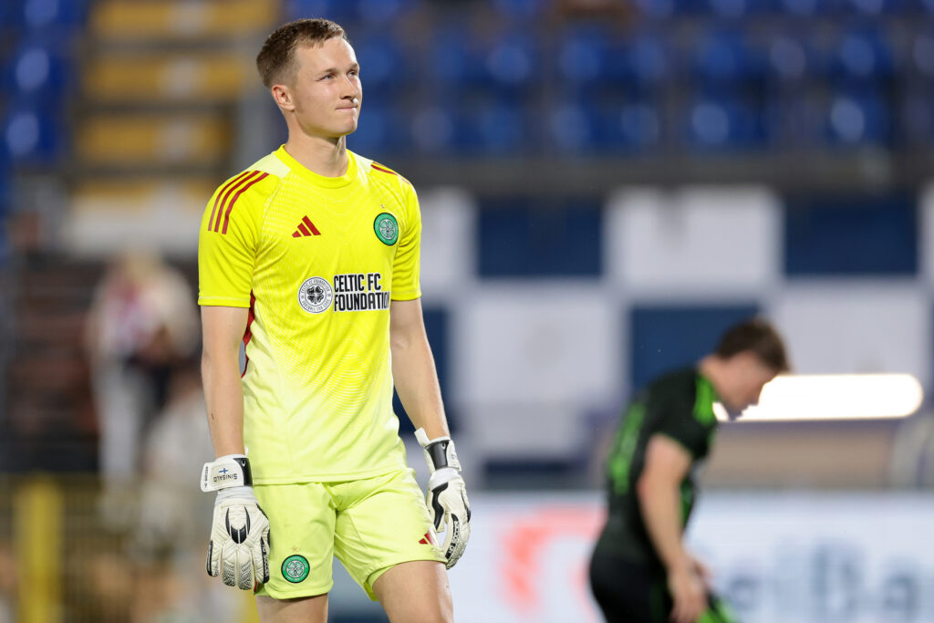 Viljami Sinisalo after the Como Cup shootout between Al-Ahli and Celtic