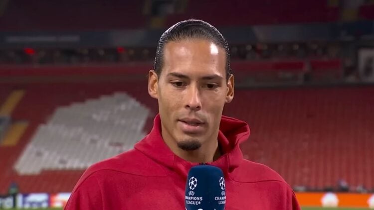 Virgil van Dijk after Liverpool vs Real Madrid