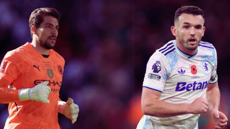 Stefan Ortega in action for Man City in the FA Cup final vs Crystal Palace, John McGinn captains Aston Villa against Liverpool