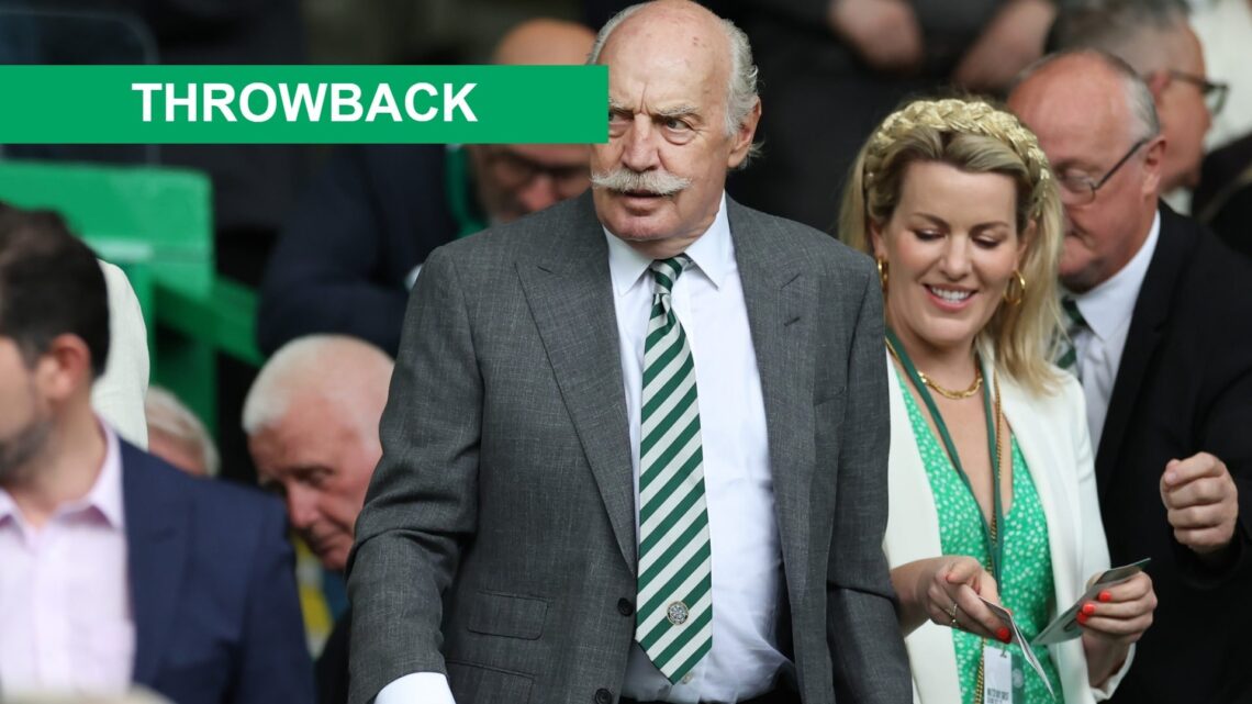 Dermot Desmon attending Celtic vs St Mirren at Celtic Park