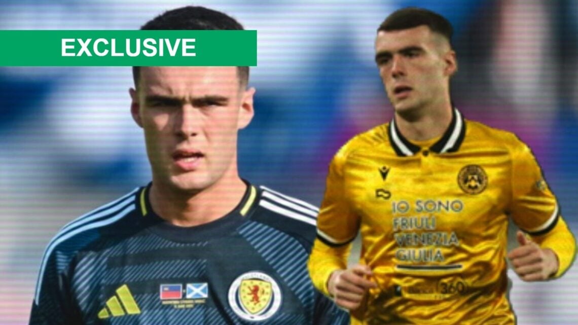 Lennon Miller in action for Udinese against Juventus in Serie A, Lennon Miller plays for Scotland against Liechtenstein