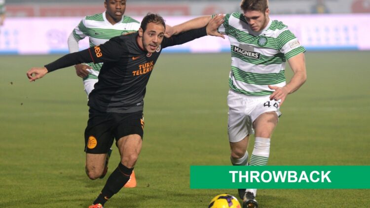 Celtic's Marcus Fraser challenges Nordin Amrabat of Galatasaray in the Turkish Airlines Antalya Cup