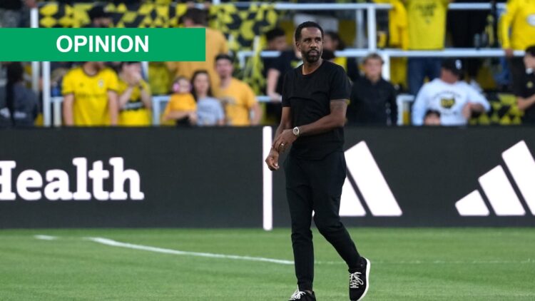 Wilfried Nancy walks off the pitch after Inter Miami vs Columbus Crew