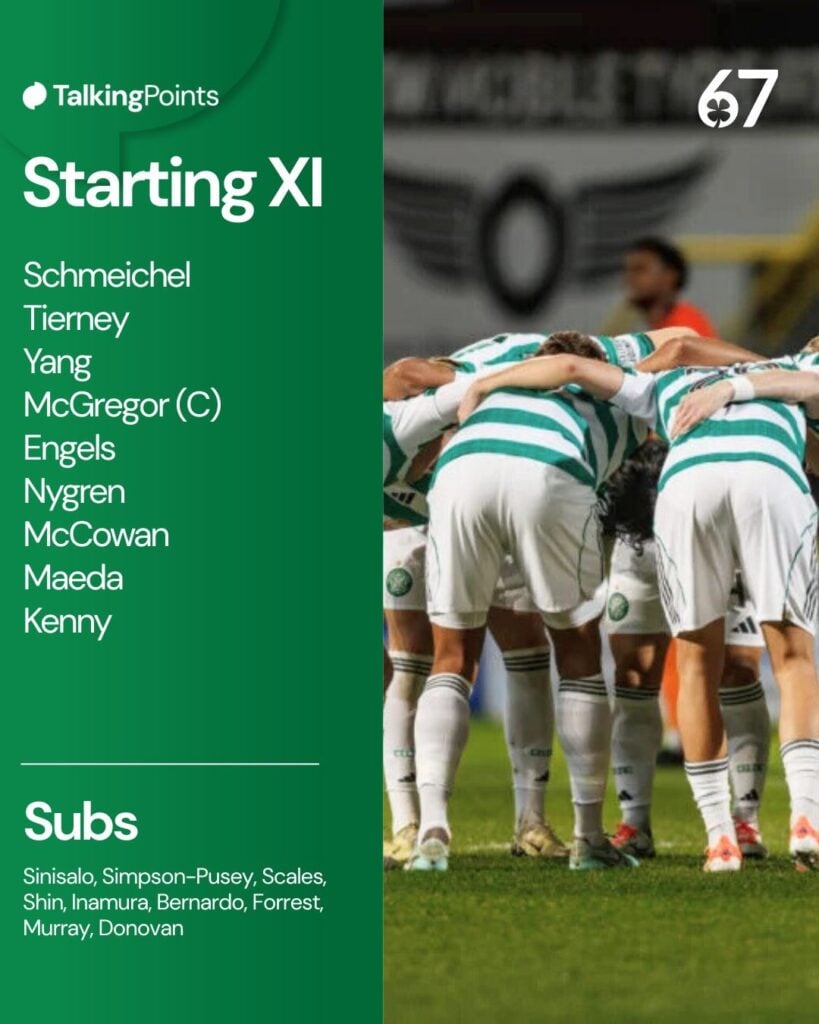 Celtic huddle before the William Hill Premiership match between Dundee United and Celtic