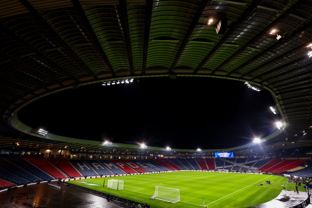 A general view of Hampden Park before Scotland vs Denmark