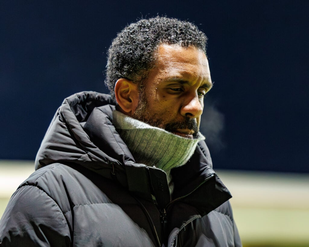 Wilfried Nancy looks on after Celtic lose to Motherwell