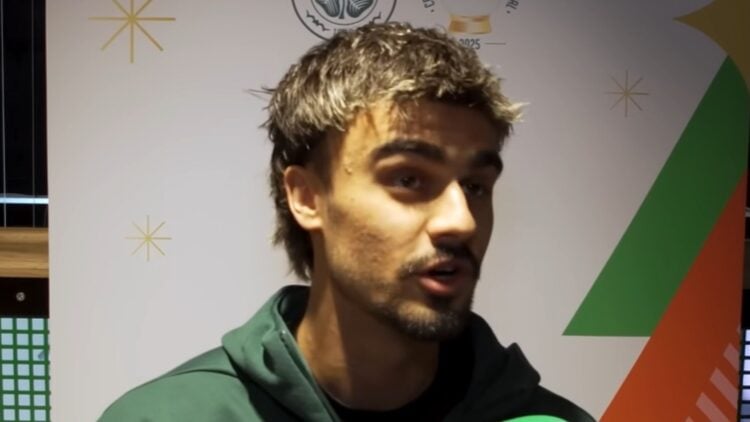 Jota speaks to Celtic TV at a fan event about his return from injury