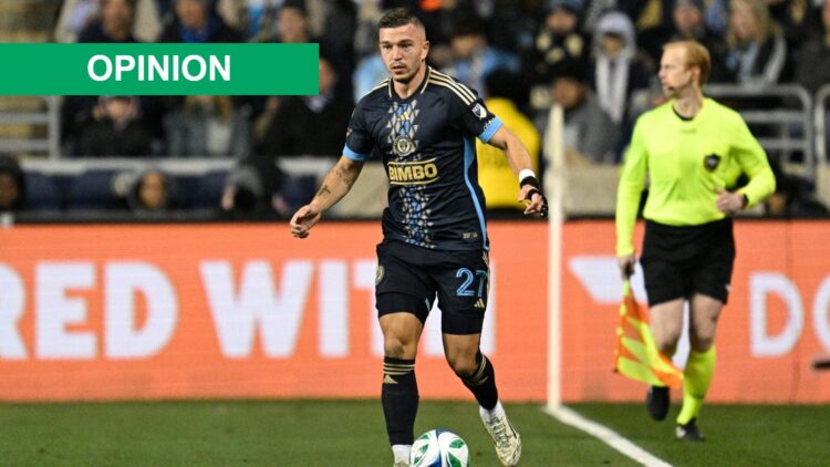 Kai Wagner attempts a pass during Philadelphia Union vs New York City FC