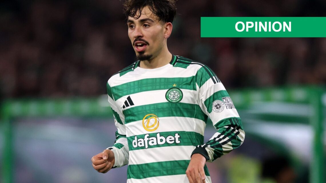 Sebastian Tounekti in action for Celtic against Falkirk in the Scottish Premiership