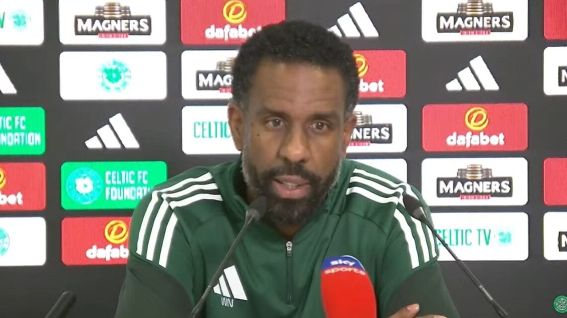 Wilfried Nancy addresses the media in his first press conference as Celtic manager