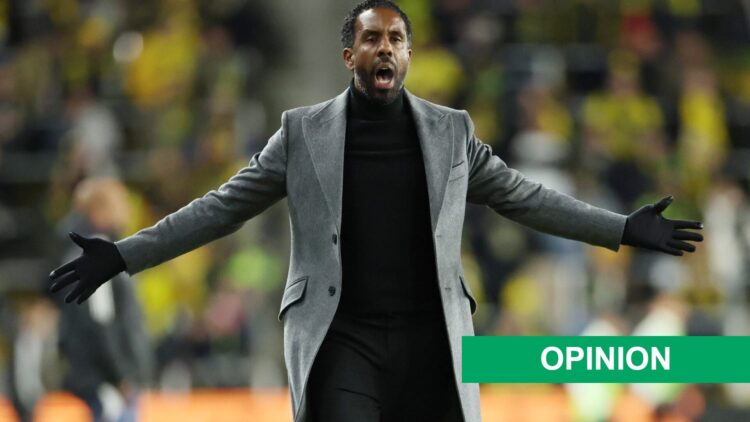 Wilfried Nancy gestures during Columbus Crew v New York City FC