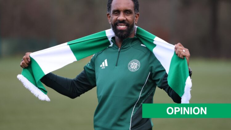 Celtic Unveil New Manager Wilfried Nancy, including an inset of an opinion banner.