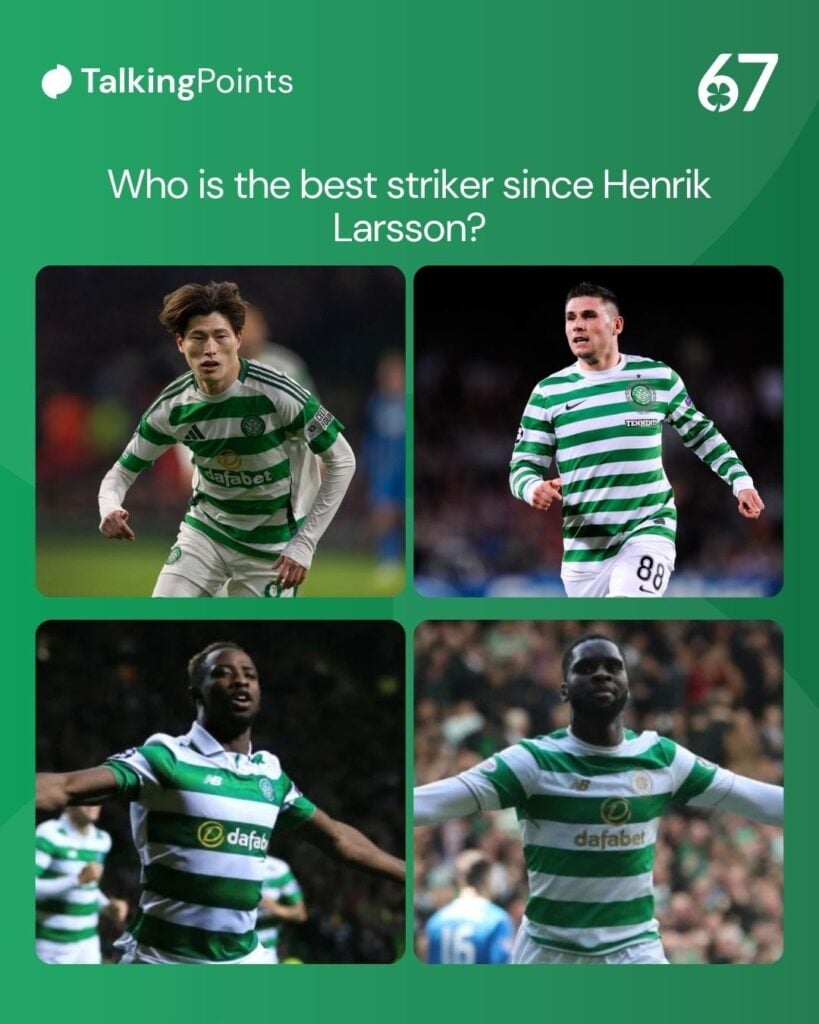 Choosing between Gary Hooper, Kyogo Furuhashi, Moussa Dembele and Odsonne Edouard