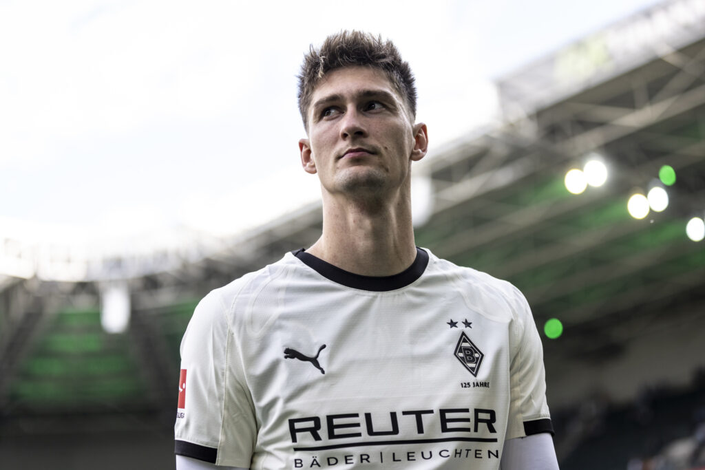 Tomas Cvancara of Borussia Moenchengladbach is seen after the Bundesliga match between Borussia Moenchengladbach and VfL Wolfsburg