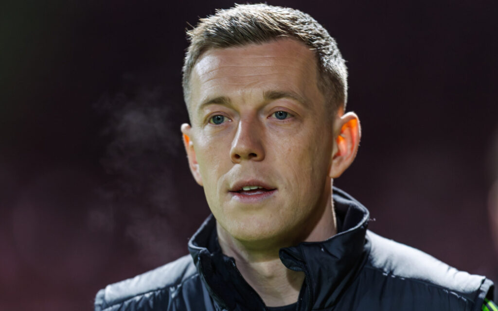 Callum McGregor checks out the Fir Park pitch before Motherwell vs Celtic