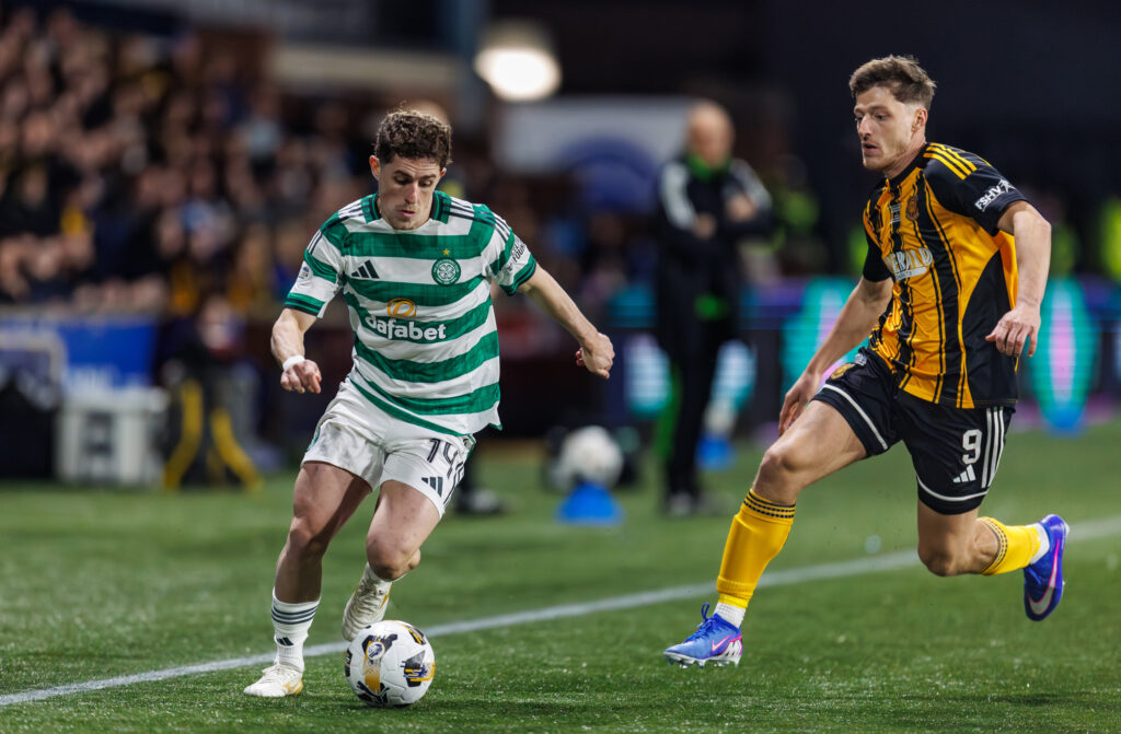 Luke McCowan of Celtic controls the ball during the Scottish Gas Scottish Cup Fourth Round match between Auchinleck Talbot and Celtic