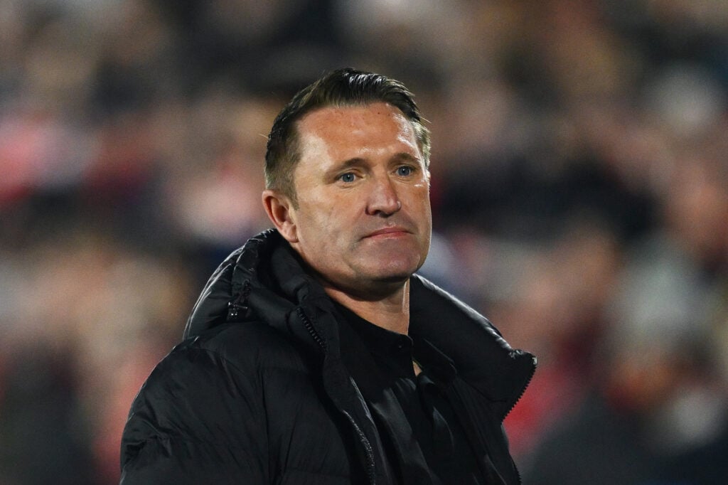 Ferencvarosi manager Robbie Keane looks on before his side's Europa League clash against Nottingham Forest.