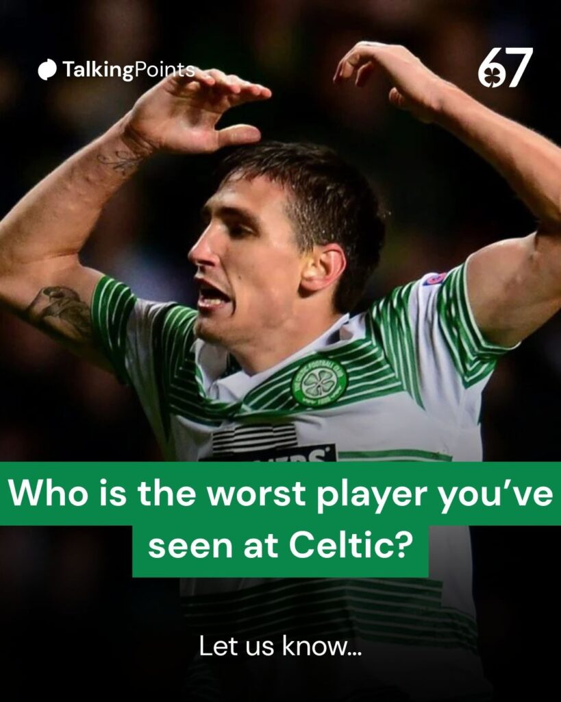 Former Celtic striker Stefan Scepovic after missing a chance