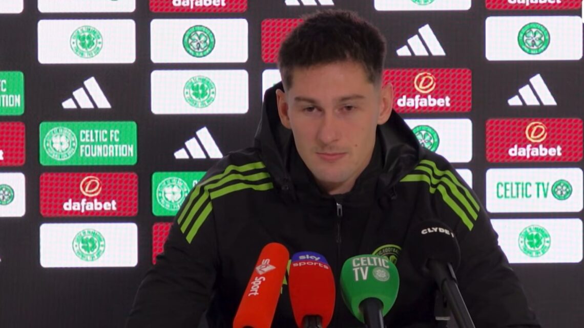 New Celtic striker Tomas Cvancara speaks to the media ahead of the Scottish Premiership clash against Hearts