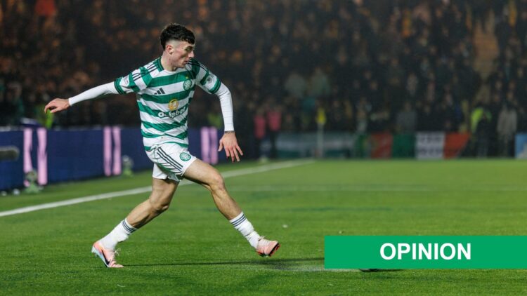 Colby Donovan makes a pass during Livingston vs Celtic