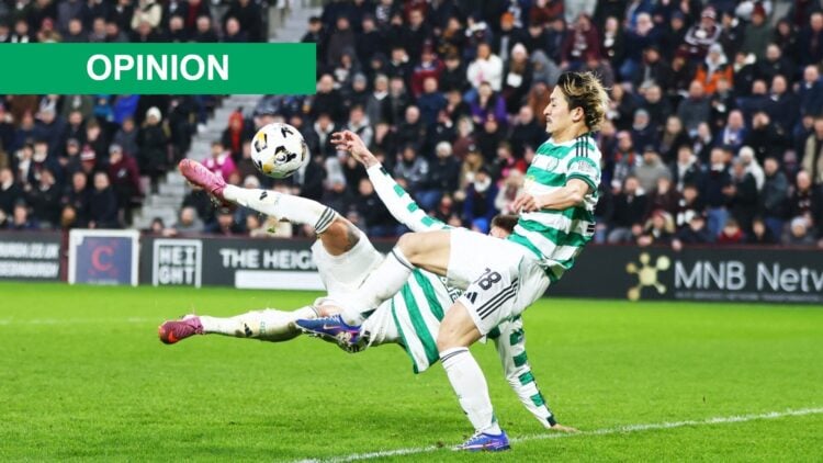Daizen Maeda of Celtic during the William Hill Premiership match between Heart of Midlothian and Celtic