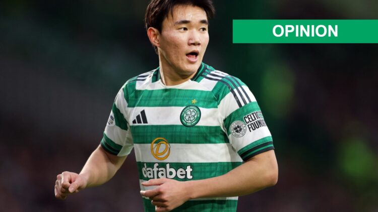 Hyunjun Yang in action for Celtic against Dundee United