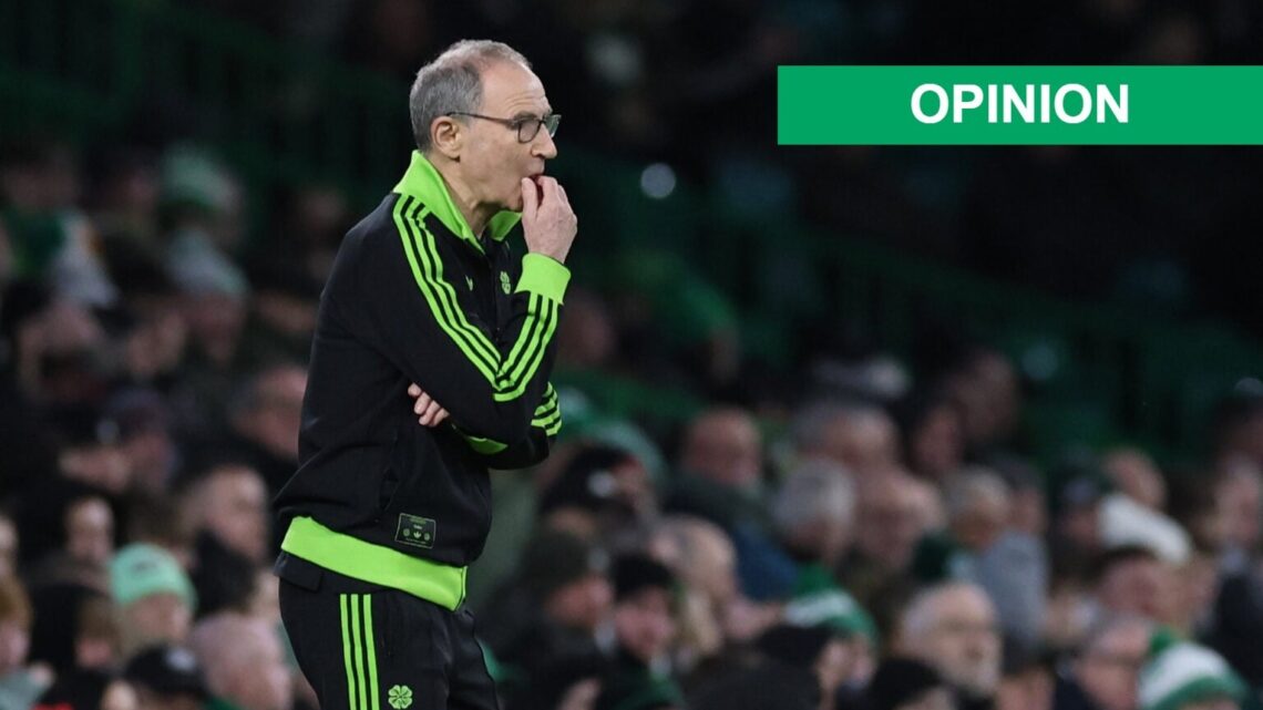 Celtic interim manager Martin O'Neill is seen during the Premier League match between Celtic and Dundee