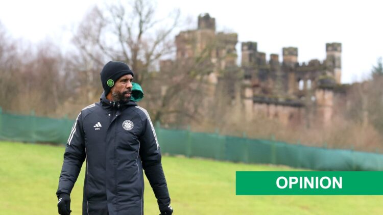 Wilfired Nancy oversees a Celtic training session