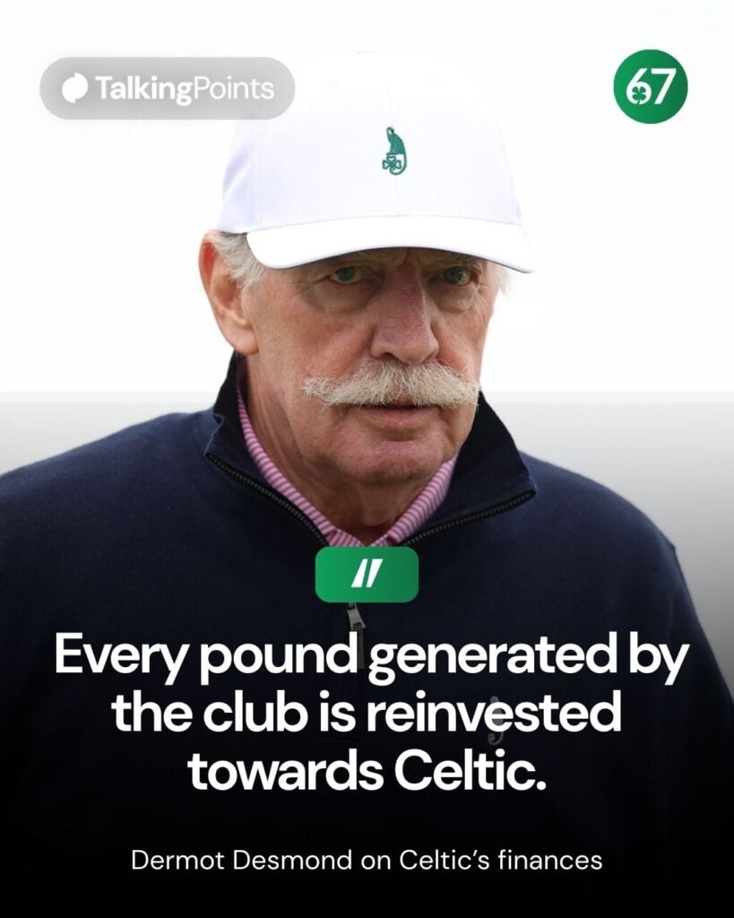 Businessman, Dermot Desmond, looks across the second hole on day two of the Alfred Dunhill Links Championship 2025