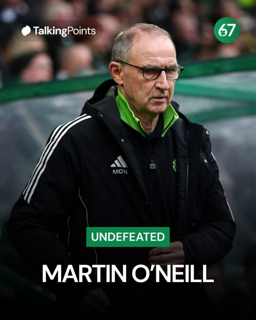Martin O'Neill arrives at Celtic Park before the Falkirk game
