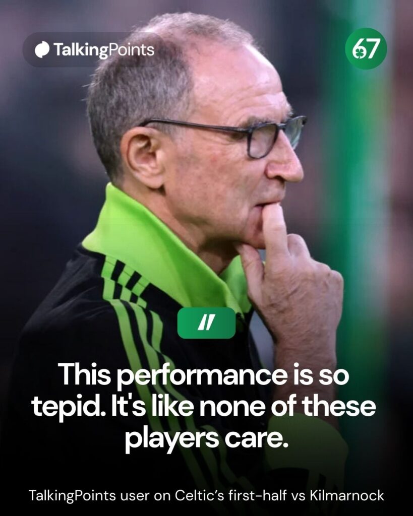 Martin O'Neill looks on during Celtic vs Kilmarnock