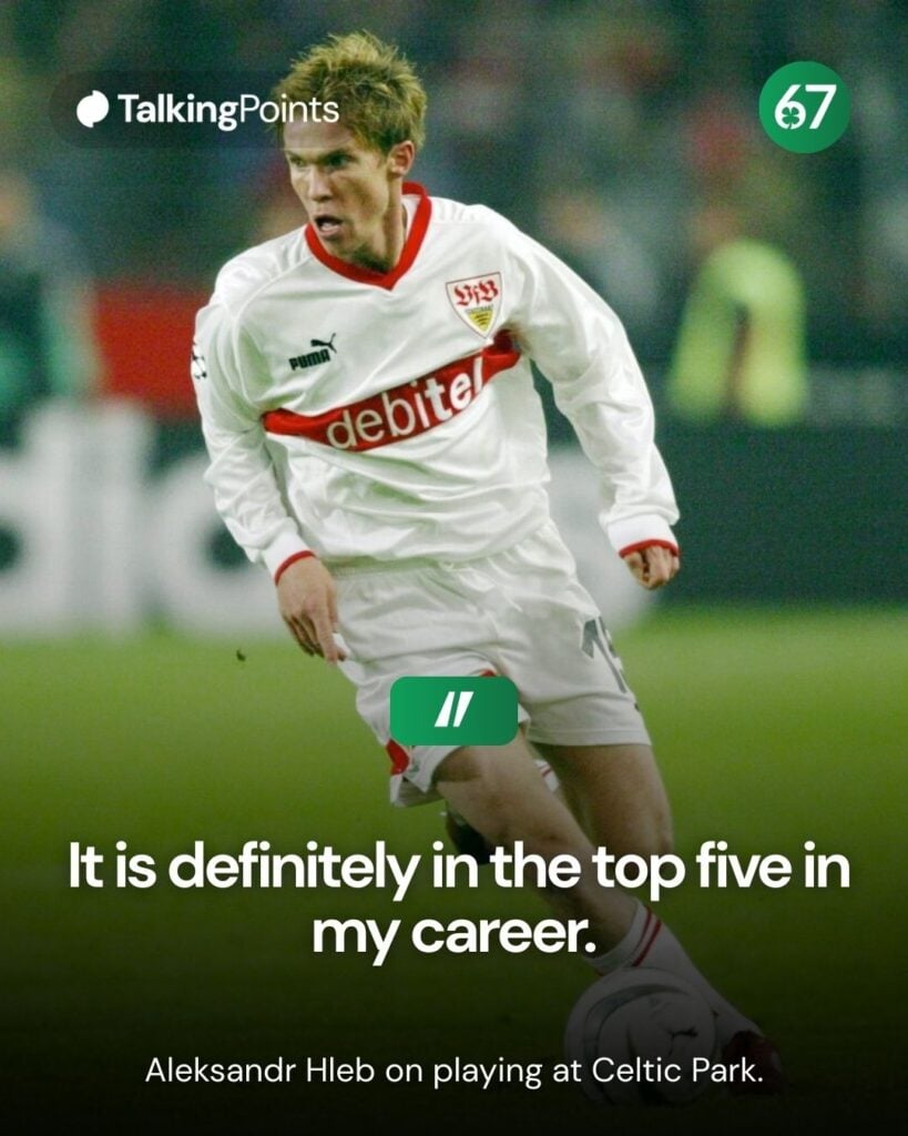 Aleksandr Hleb in action for Stuttgart against Panathinaikos