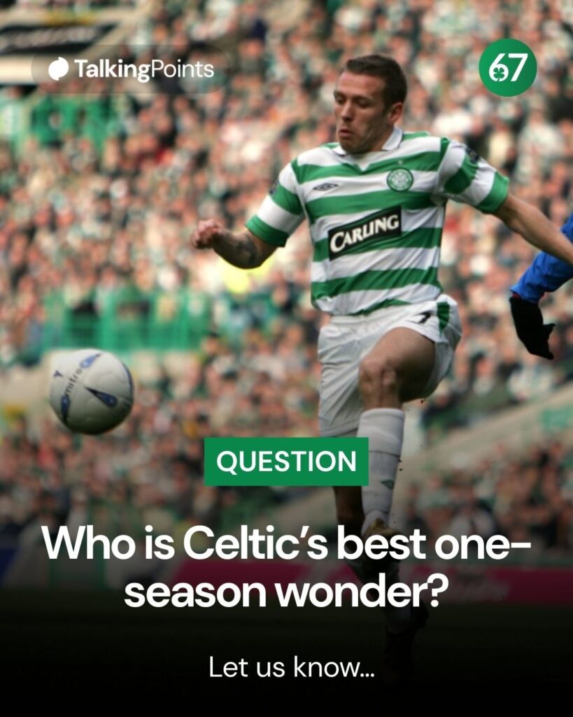 Craig Bellamy fights off a Rangers player to win the ball at Celtic Park