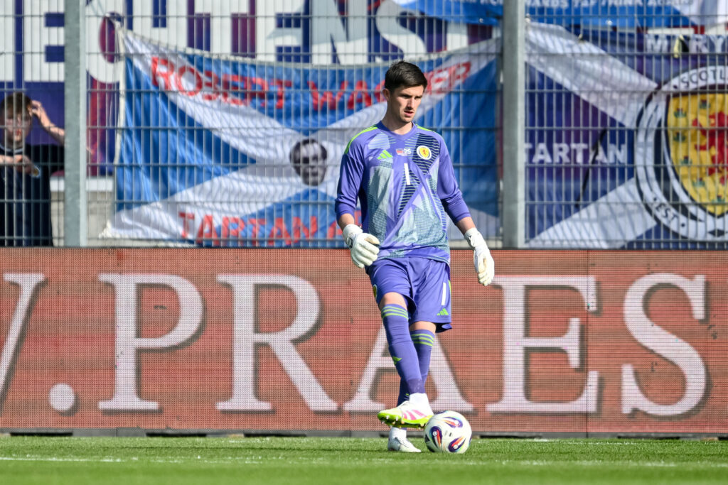 Ross Doohan in action for Scotland against Liechtenstein in an International Friendly