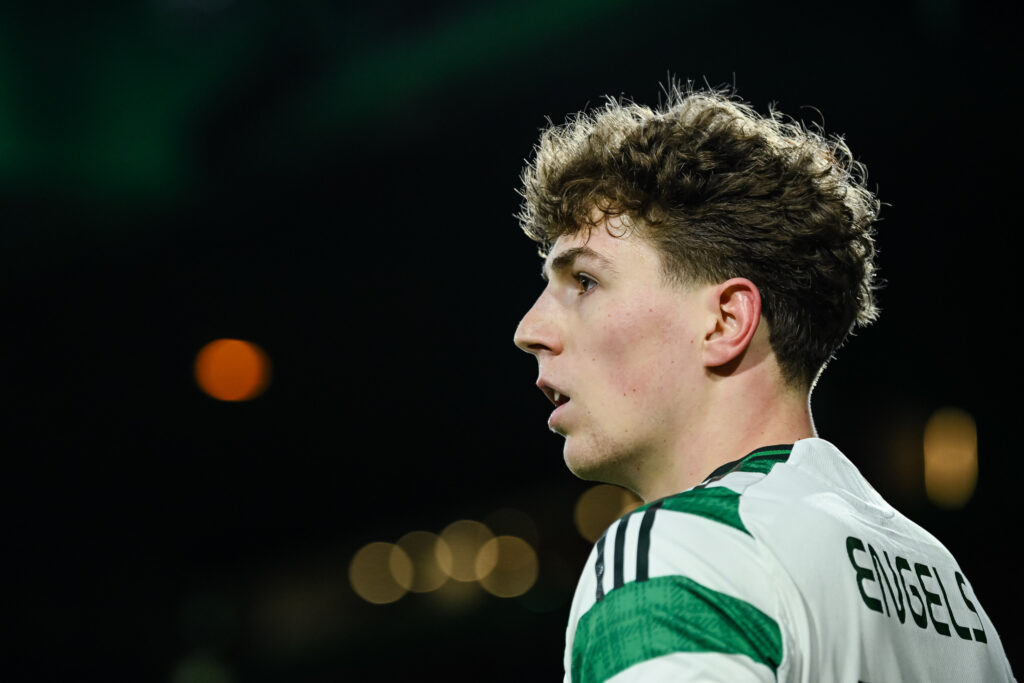 Arne Engels of Celtic during the UEFA Europa League 2025/26 League Phase MD8 match between Celtic FC and FC Utrecht
