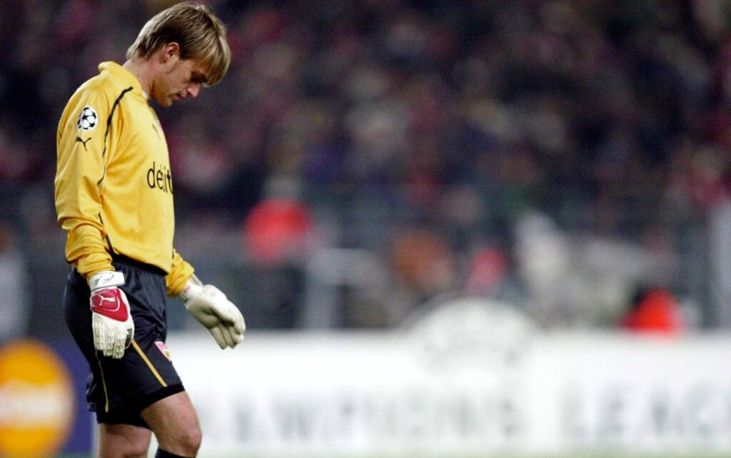 Timo Hildebrand - Goalkeeper, VfB Stuttgart, Germany - clenching his fists