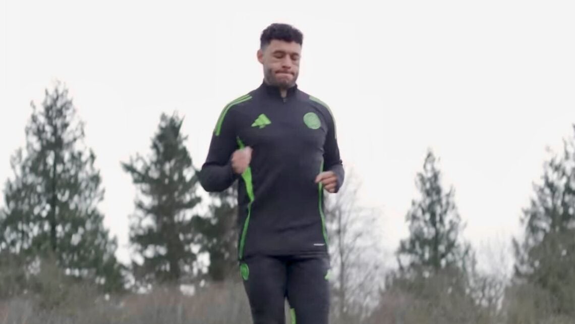 Alex Oxlade-Chamberlain training for Celtic