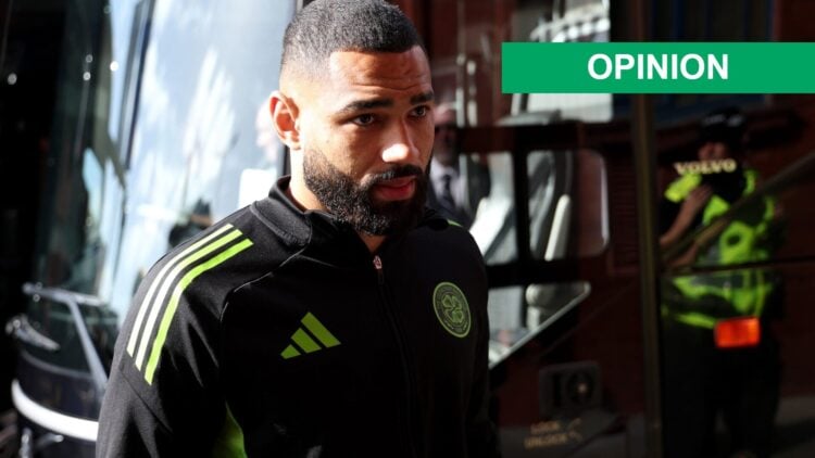 Cameron Carter-Vickers arrives at Ibrox with the Celtic