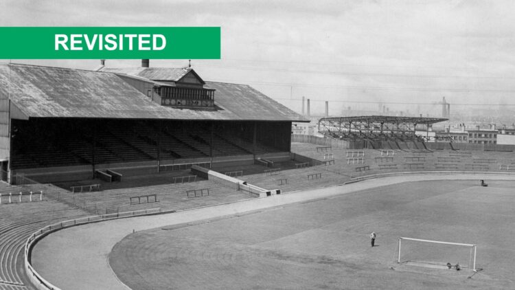 A general view of Celtic Park in the past before it's redevelopment