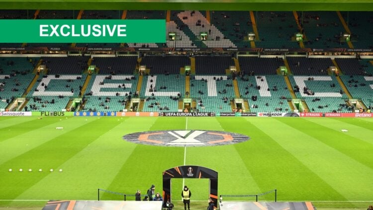 General view inside the stadium prior to the UEFA Europa League 2025/26 League Phase MD8 match between Celtic FC and FC Utrecht