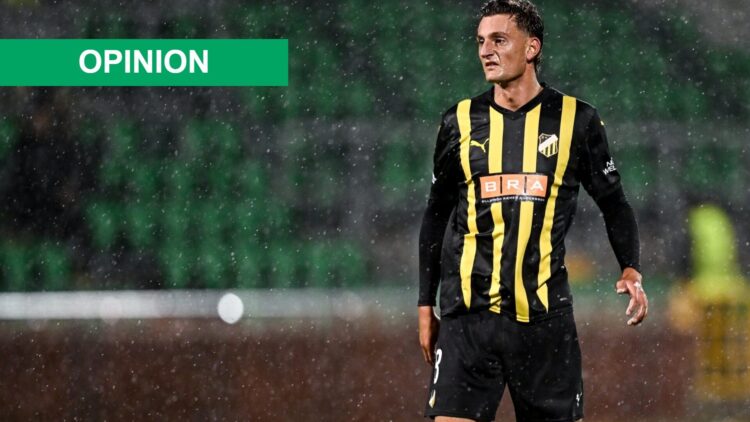 Silas Andersen of Hacken during the UEFA Conference League 2025/26 league phase match between Shelbourne and Hacken