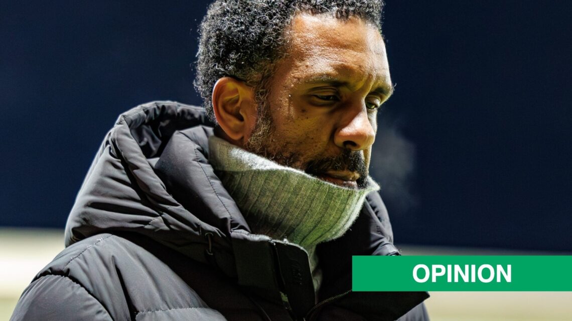 Wilfried Nancy looking on as the Celtic manager