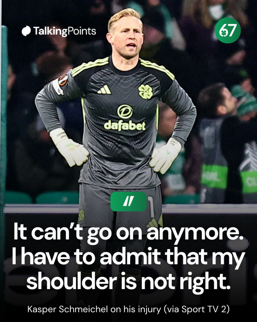 Kasper Schmeichel injury quote