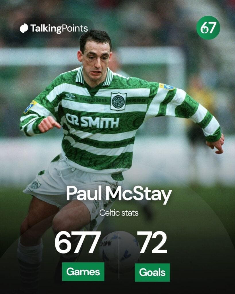 Paul McStay in action for Celtic in a Scottish Premiership game