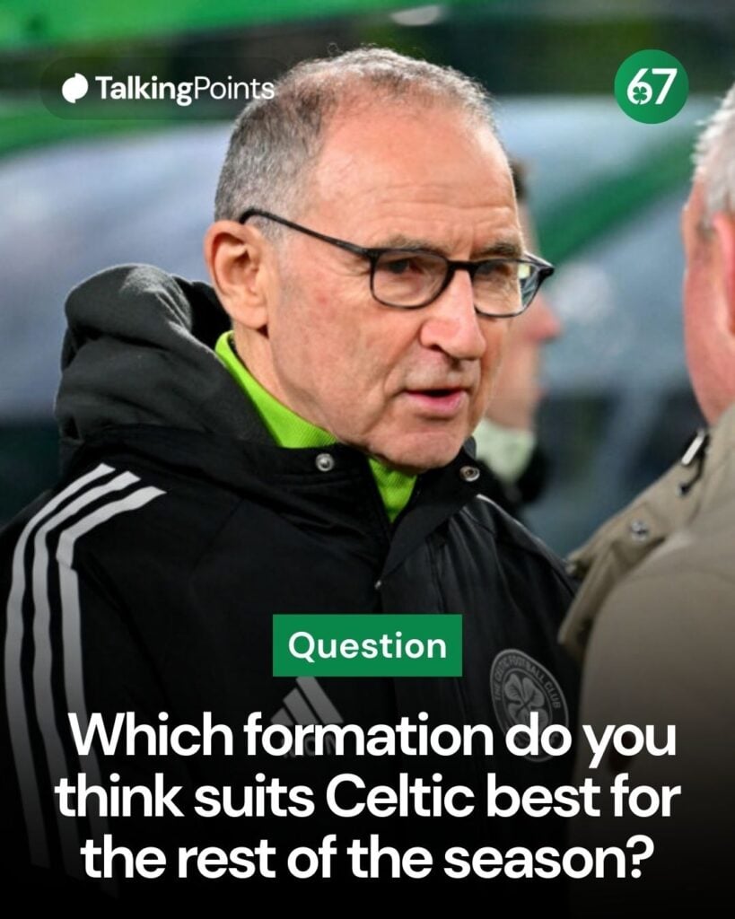 Celtic's Northern Irish Interim manager Martin O'Neill greets FC Utrecht's Dutch coach Ron Jans