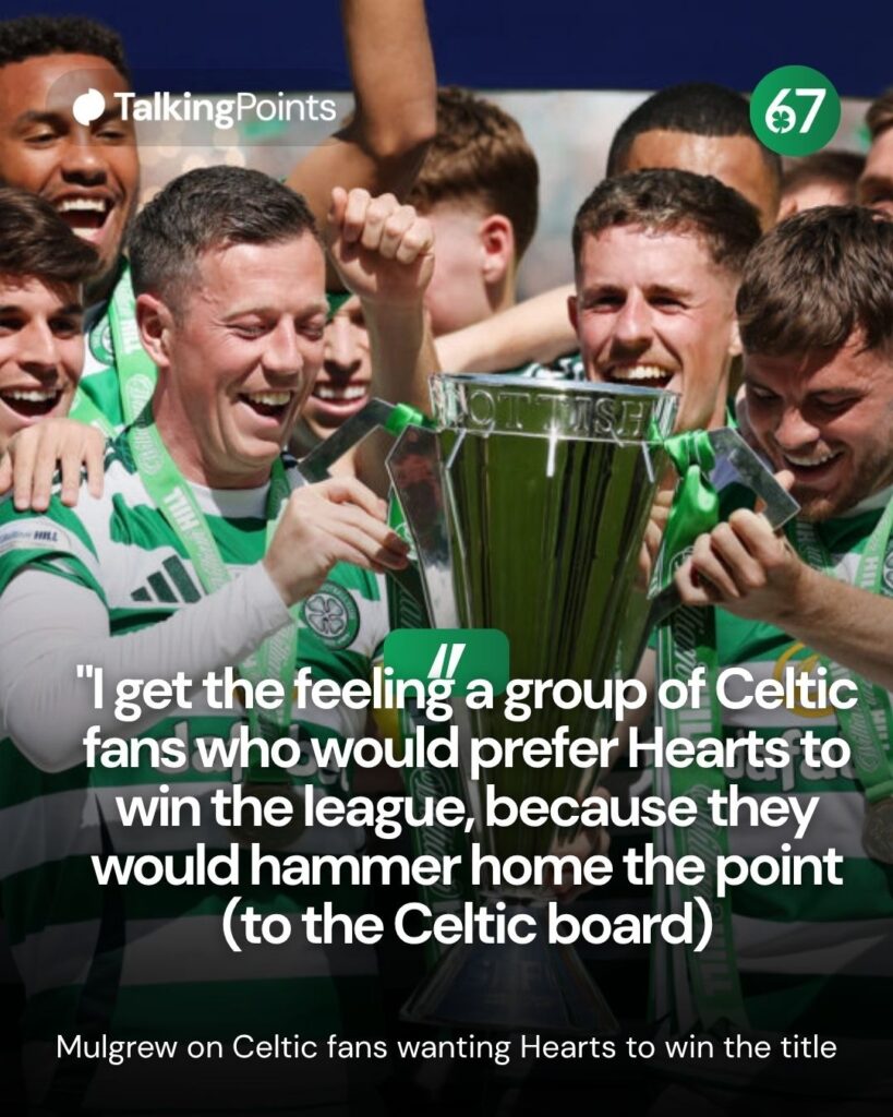 Callum McGregor and James Forrest lift the Scottish Premiership title