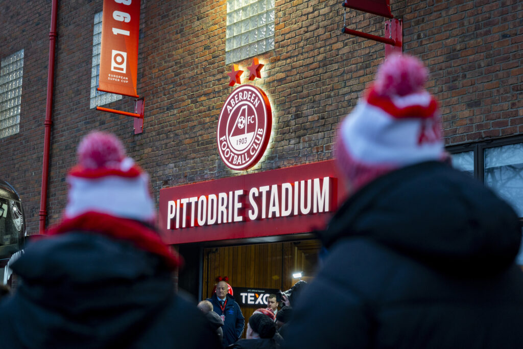 A general view of Pittodrie before Aberdeen vs Rangers