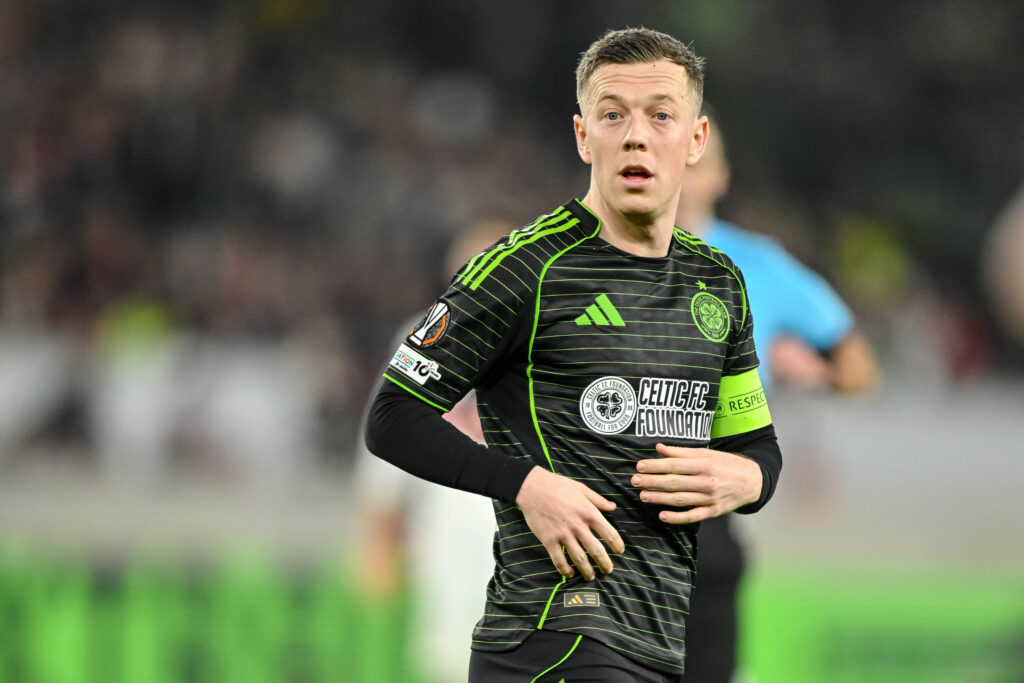 Callum McGregor of Celtic FC looks on during the UEFA Europa League 2025/26 Knockout Play-off Second Leg match between VfB Stuttgart and Celtic FC