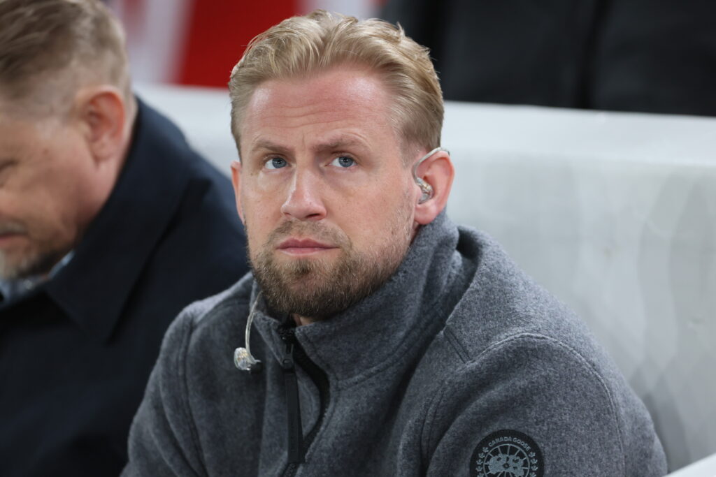 Kasper Schmeichel ahead of the UEFA Champions League 2025/26 Round of 16 Second Leg match between Liverpool FC and Galatasaray SK at Anfield