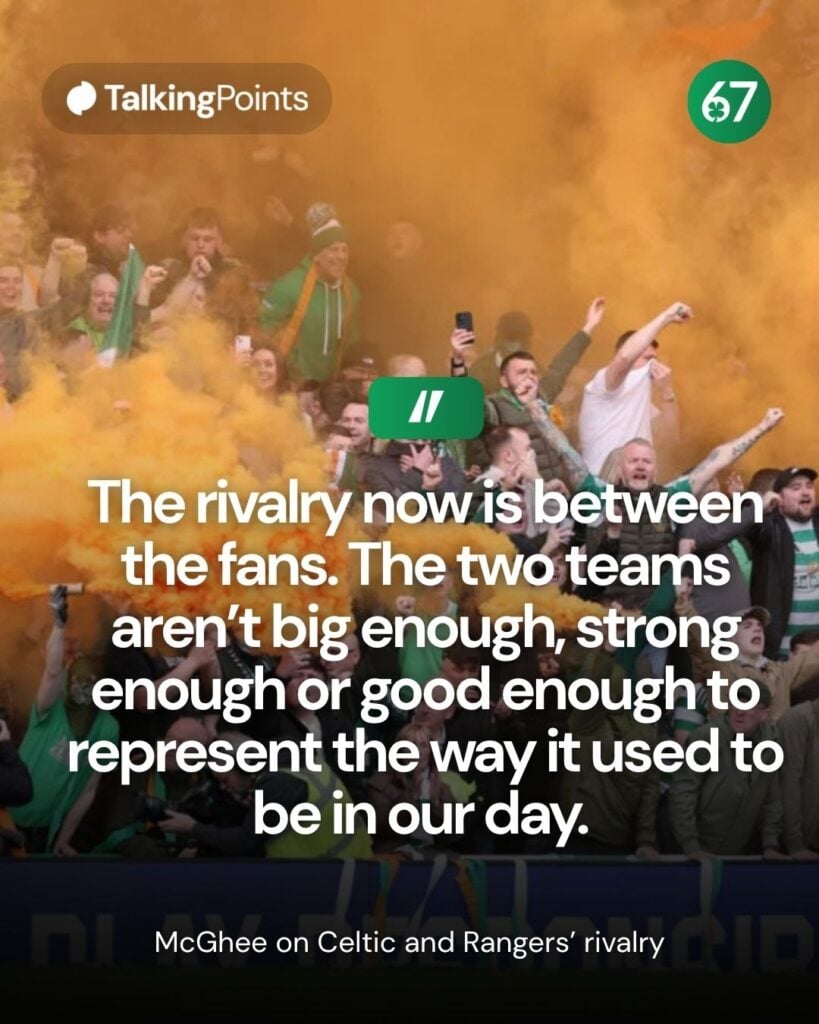 Fans of Celtic set of smoke flares in the stands prior to the Scottish Gas Scottish Cup Quarter Final match between Rangers and Celtic